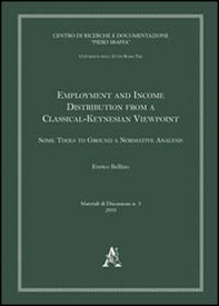 Employment and income distribution from a classical-Keynesian viewpoint. Some tools to ground a normative analysis - Librerie.coop