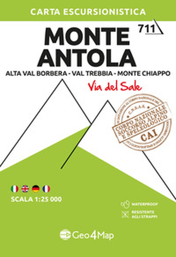 Monte Antola. Alta Val Borbera, Val Trebbia, Monte Chiappo. Carta escursionistica 1:25.000 - Librerie.coop Monte Antola. Alta Val Borbera, Val Trebbia, Monte Chiappo. Carta escursionistica 1:25.000 - Librerie.coop
