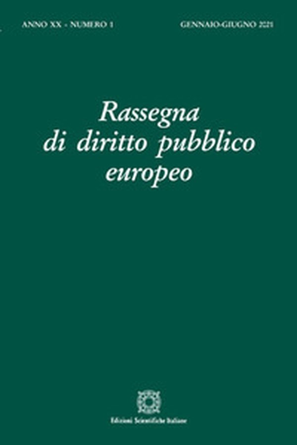 Rassegna di diritto pubblico europeo - Vol. 1 - Librerie.coop Rassegna di diritto pubblico europeo - Vol. 1 - Librerie.coop