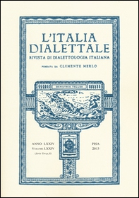 L'Italia dialettale. Rivista di dialettologia italiana - Vol. 74 - Librerie.coop