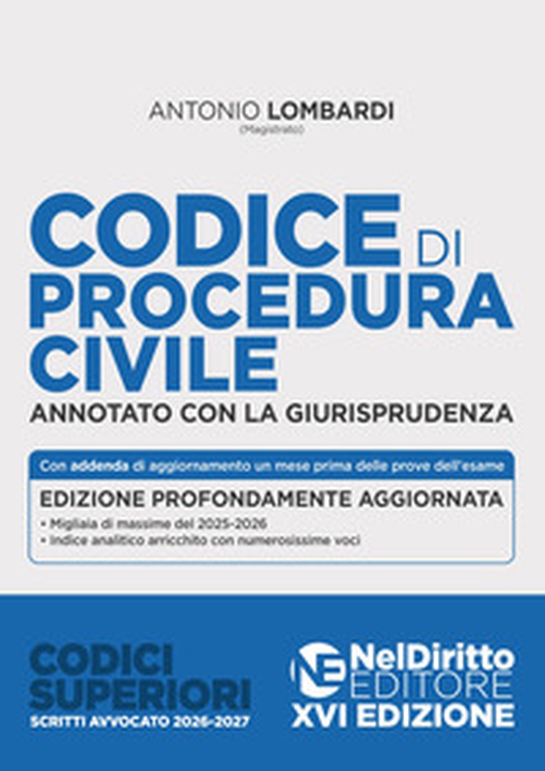 Codice di procedura civile. Annotato con la giurisprudenza per l'Esame di avvocato 2026-2027 - Librerie.coop
