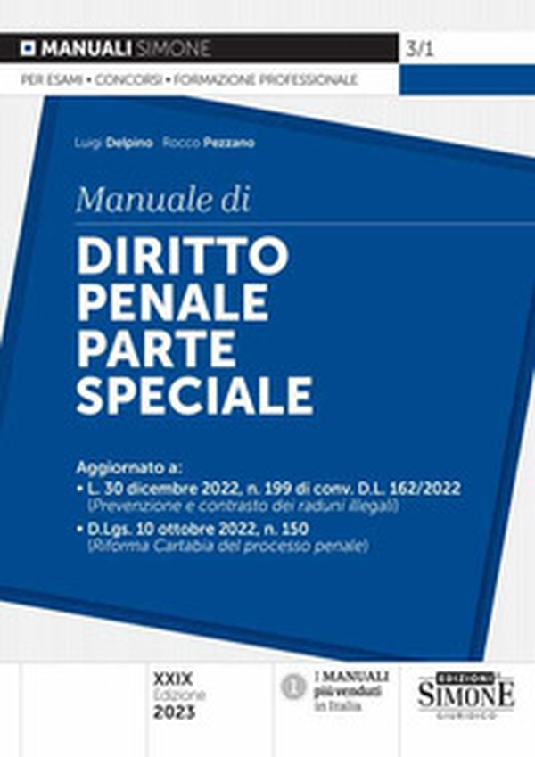 Manuale di diritto penale. Parte speciale - Librerie.coop Manuale di diritto penale. Parte speciale - Librerie.coop