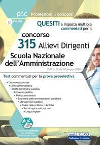Concorso 315 Allievi Dirigenti SNA (Scuola Nazionale dell'Amministrazione) - Quesiti a risposta multipla commentati - Librerie.coop