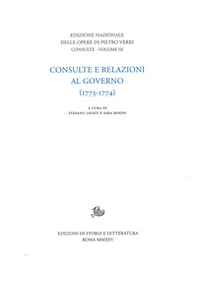 Consulte e relazioni al governo (1773-1774) - Librerie.coop