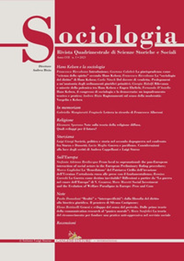 Sociologia. Rivista quadrimestrale di scienze storiche e sociali. Ediz. italiana e inglese - Vol. 3 - Librerie.coop Sociologia. Rivista quadrimestrale di scienze storiche e sociali. Ediz. italiana e inglese - Vol. 3 - Librerie.coop