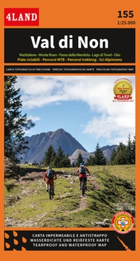 Val di Non. Carta topografica impermeabile 1:25.000 n. 155. Maddalene-Monte Roen-Passo della Mendola-Lago di Tovel-Cles - Librerie.coop