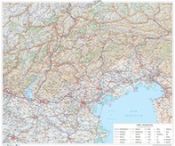 Tre Venezie. Scala 1:350.000 (Carta stradale murale regionale cm 86x72) - Librerie.coop