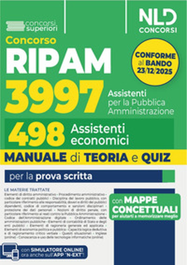 Concorso Ripam 3.997 posti, profilo per 498 assistenti economici. Manuale di teoria e quiz per la prova unica - Librerie.coop