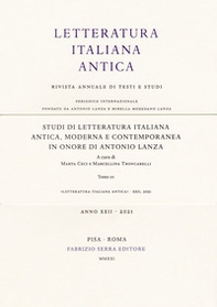 Studi di letteratura italiana antica, moderna e contemporanea in onore di Antonio Lanza - Librerie.coop
