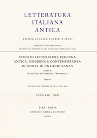 Studi di letteratura italiana antica, moderna e contemporanea in onore di Antonio Lanza - Librerie.coop