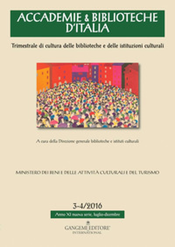 Accademie & biblioteche d'Italia - Vol. 3-4 - Librerie.coop Accademie & biblioteche d'Italia - Vol. 3-4 - Librerie.coop