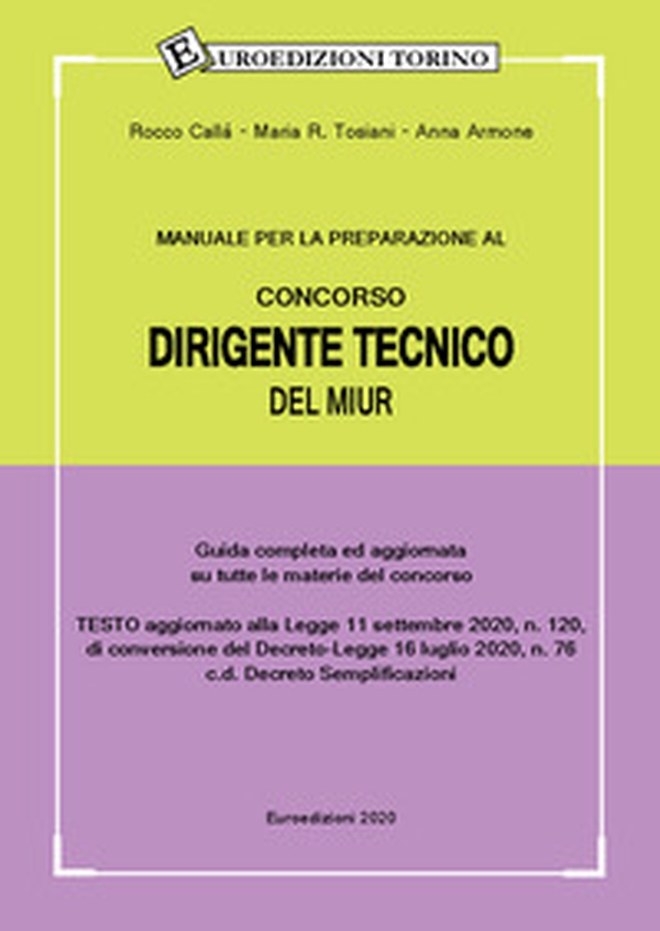 Manuale per la preparazione al concorso dirigente tecnico del Ministero dell'Istruzione. Guida completa ed aggiornata su tutte le materie del concorso - Librerie.coop Manuale per la preparazione al concorso dirigente tecnico del Ministero dell'Istruzione. Guida completa ed aggiornata su tutte le materie del concorso - Librerie.coop
