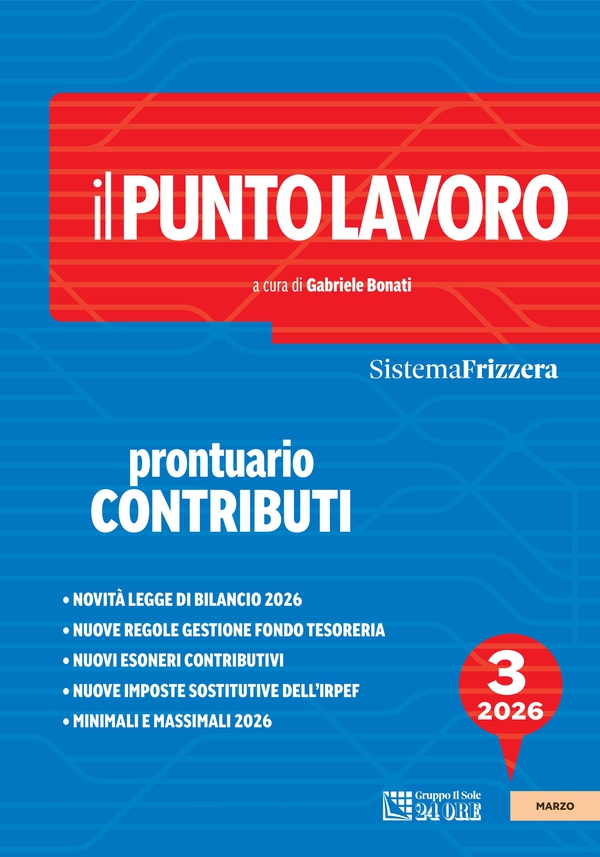 Il Punto Lavoro 3/2026 - Prontuario Contributi - Librerie.coop