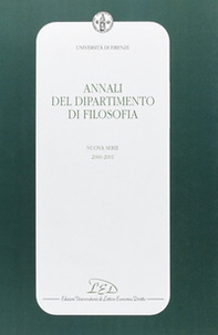 Annali del Dipartimento di filosofia dell'Università di Firenze. Nuova serie (2000-2001) - Librerie.coop