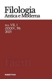 Filologia antica e moderna - Vol. 59 - Librerie.coop