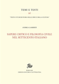 Sapere critico e filosofia civile nel Settecento italiano - Librerie.coop