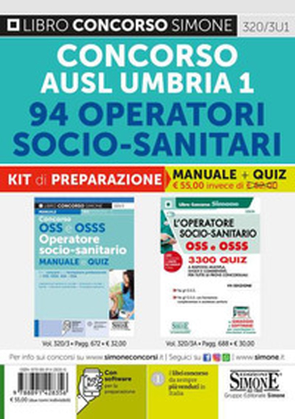 Concorso AUSL Umbria 1. 94 Operatori socio-sanitari. Kit di preparazione. Manuale + Quiz - Librerie.coop Concorso AUSL Umbria 1. 94 Operatori socio-sanitari. Kit di preparazione. Manuale + Quiz - Librerie.coop