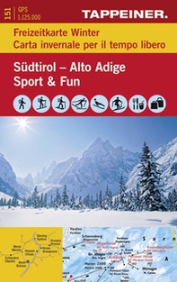 Südtirol-Alto Adige. Sport & fun. Freizeitkarte winter-Carta invernale per il tempo libero 1:125.000 - Librerie.coop