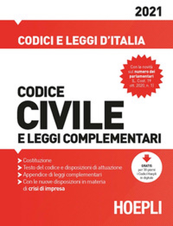 Codice civile e leggi complementari 2021 - Librerie.coop Codice civile e leggi complementari 2021 - Librerie.coop