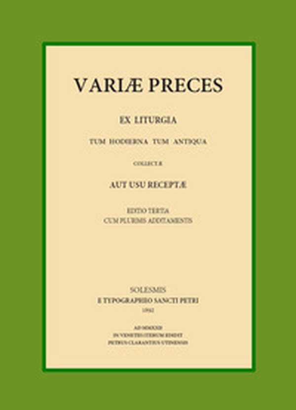 Variae preces - Librerie.coop Variae preces - Librerie.coop