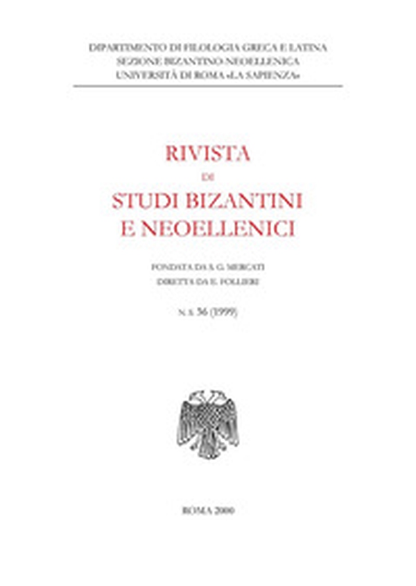 Rivista di studi bizantini e neoellenici. Ediz. anastatica - Vol. 36 - Librerie.coop Rivista di studi bizantini e neoellenici. Ediz. anastatica - Vol. 36 - Librerie.coop