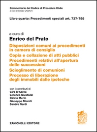 Art. 737-795. Disposizioni comuni ai procedimenti in camera di consiglio. Copia e collazione di atti pubblici. Procedimenti relativi all'apertura delle successioni... - Librerie.coop Art. 737-795. Disposizioni comuni ai procedimenti in camera di consiglio. Copia e collazione di atti pubblici. Procedimenti relativi all'apertura delle successioni... - Librerie.coop