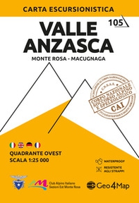 Valle Anzasca. Monte Rosa versante nord, Macugnaga 1:25.000 - Librerie.coop