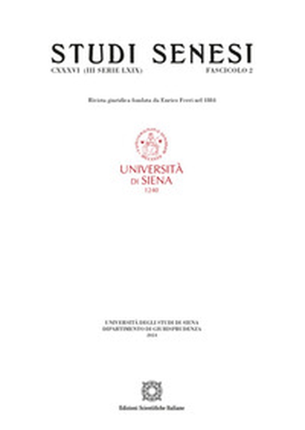 Studi senesi. Rivista giuridica - Vol. 2 - Librerie.coop Studi senesi. Rivista giuridica - Vol. 2 - Librerie.coop