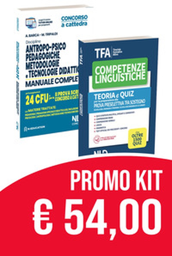 Concorso scuola 2020 kit: Discipline antropo-psico-pedagogiche, metodologie e tecnologie didattiche. Manuale completo per il conseguimento di 24 CFU e pela 2ª prova scritta concorso a cattedre-TFA. Competenze linguistiche. Teoria e quiz per la preparazion - Librerie.coop Concorso scuola 2020 kit: Discipline antropo-psico-pedagogiche, metodologie e tecnologie didattiche. Manuale completo per il conseguimento di 24 CFU e pela 2ª prova scritta concorso a cattedre-TFA. Competenze linguistiche. Teoria e quiz per la preparazion - Librerie.coop