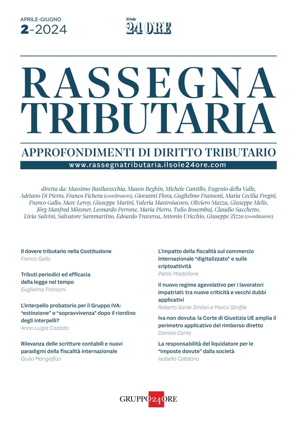 Rassegna Tributaria 2/2024 - Librerie.coop Rassegna Tributaria 2/2024 - Librerie.coop