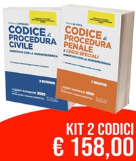 Kit Codici Esame Avvocato 2021: Codice civile. Annotato con la giurisprudenza-Codice di procedura penale e leggi speciali. Annotato con la giurisprudenza - Librerie.coop
