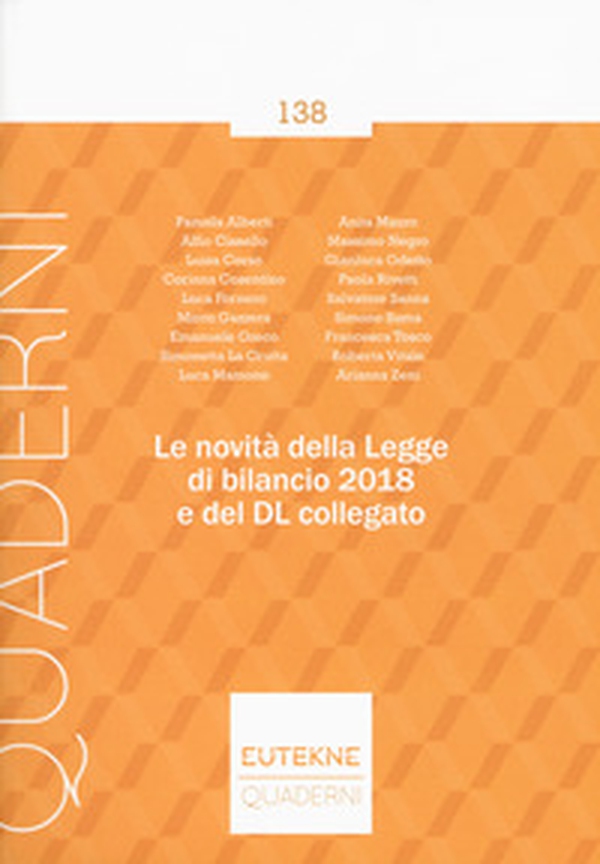 Le novità della legge di bilancio 2018 e del DL collegato - Librerie.coop Le novità della legge di bilancio 2018 e del DL collegato - Librerie.coop