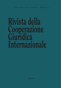 Rivista della Cooperazione Giuridica Internazionale. Quadrimestrale dell'istituto Internazionale di Studi Giuridici - Librerie.coop