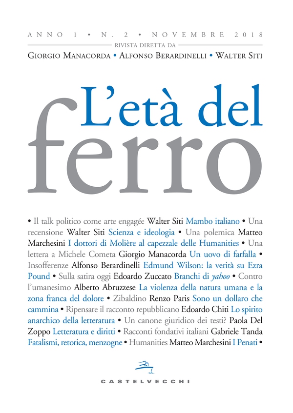 L'età del ferro n. 2/2018 - Librerie.coop L'età del ferro n. 2/2018 - Librerie.coop