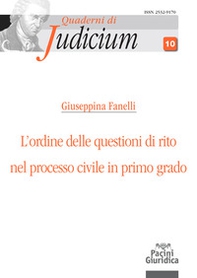 L'ordine delle questioni di rito nel processo civile di primo grado - Librerie.coop