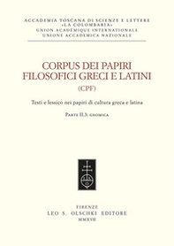 Corpus dei papiri filosofici greci e latini. Testi e lessico nei papiri di cultura greca e latina - Vol. 2 - Librerie.coop
