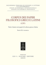 Corpus dei papiri filosofici greci e latini. Testi e lessico nei papiri di cultura greca e latina - Vol. 2 - Librerie.coop Corpus dei papiri filosofici greci e latini. Testi e lessico nei papiri di cultura greca e latina - Vol. 2 - Librerie.coop