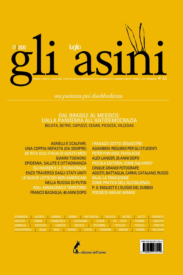 "Gli asini" n. 77 luglio 2020 - Librerie.coop "Gli asini" n. 77 luglio 2020 - Librerie.coop