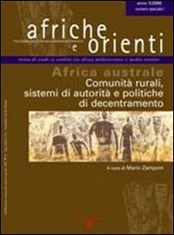 Afriche e Orienti (2008). Africa australe. Comunità rurali, sistemi di autorità e politiche di decentramento - Librerie.coop Afriche e Orienti (2008). Africa australe. Comunità rurali, sistemi di autorità e politiche di decentramento - Librerie.coop