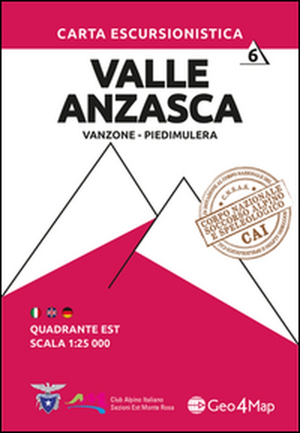 6 Valle Anzasca quadrante Est. Carta escursionistica 1:25.000 - Vol. 6 - Librerie.coop