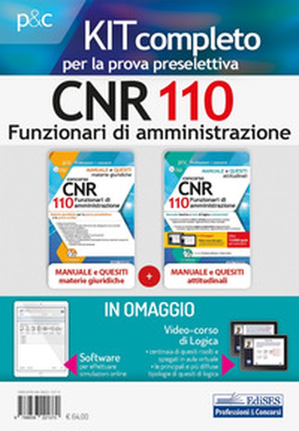 Kit completo per la preselezione Concorso CNR per 110 Funzionari di amministrazione. Materie giuridiche e Test attitudinali per la preselezione - Librerie.coop Kit completo per la preselezione Concorso CNR per 110 Funzionari di amministrazione. Materie giuridiche e Test attitudinali per la preselezione - Librerie.coop