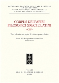 Corpus dei papiri filosofici greci e latini. Testi e lessico nei papiri di cultura greca e latina - Vol. 2\2 - Librerie.coop