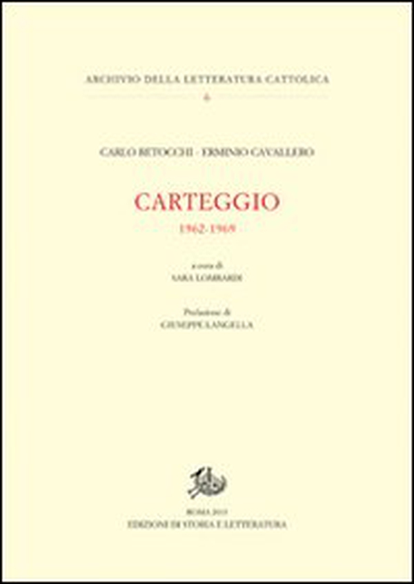 Carteggio 1962-1969 - Librerie.coop Carteggio 1962-1969 - Librerie.coop