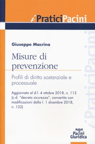 Misure di prevenzione. Profili di diritto sostanziale e processuale - Librerie.coop