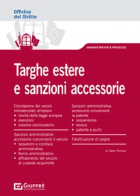 Targhe estere e sanzioni accessorie - Librerie.coop Targhe estere e sanzioni accessorie - Librerie.coop