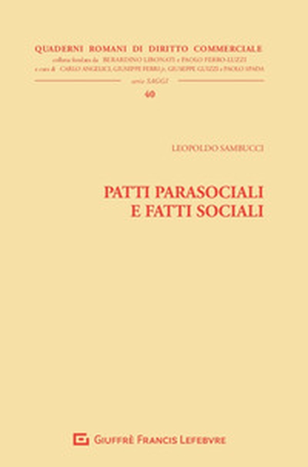 Patti parasociali e fatti sociali - Librerie.coop