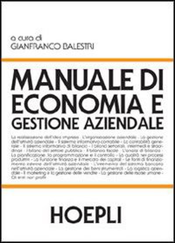 Manuale di economia e gestione aziendale - Librerie.coop Manuale di economia e gestione aziendale - Librerie.coop