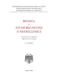 Rivista di studi bizantini e neoellenici - Vol. 34 - Librerie.coop