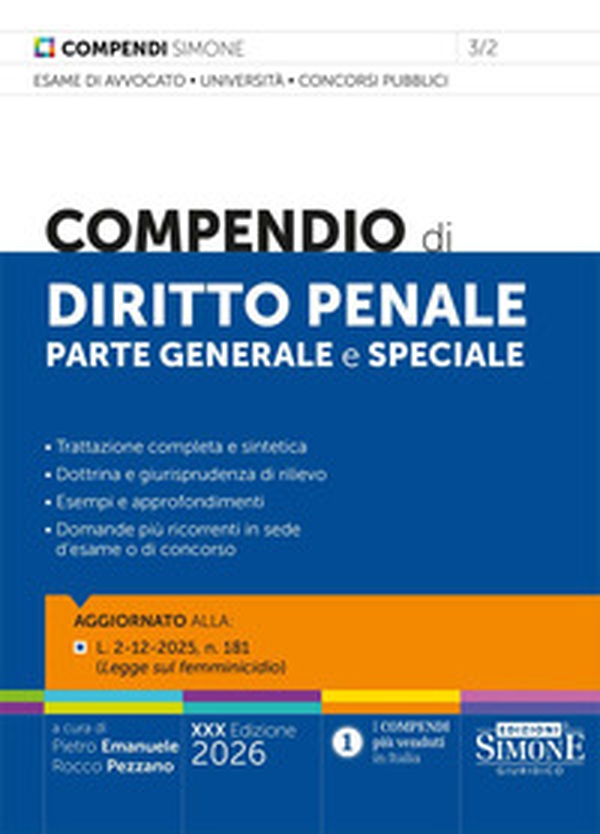 Compendio di diritto penale. Parte generale e speciale - Librerie.coop