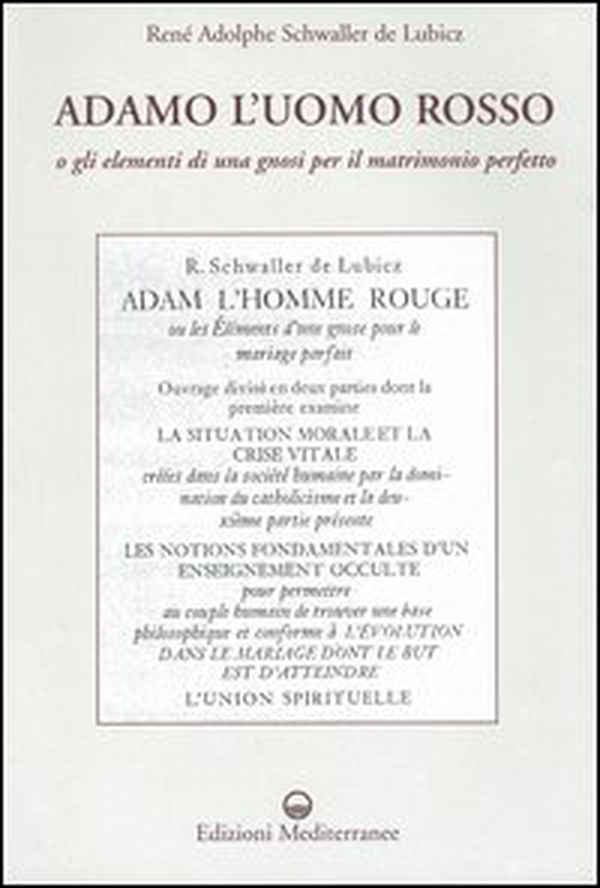 Adamo l'uomo rosso o gli elementi di una gnosi per il matrimonio perfetto - Librerie.coop Adamo l'uomo rosso o gli elementi di una gnosi per il matrimonio perfetto - Librerie.coop